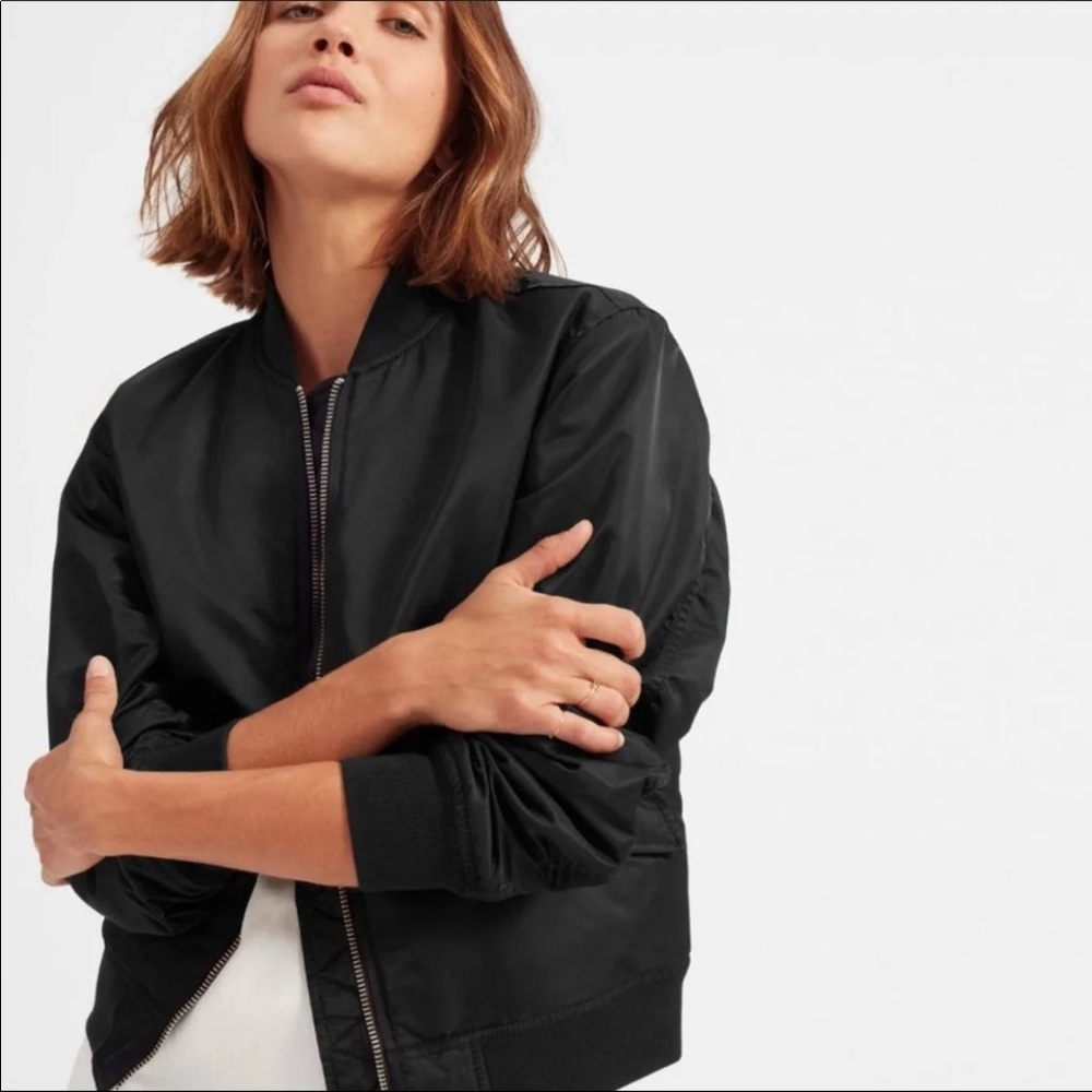 Everlane Black Bomber Jacket XS